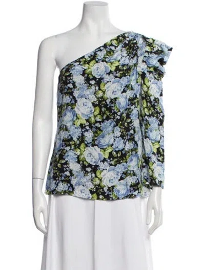 Pre-owned Les Rêveries Silk Floral Print Top In Multi