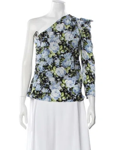 Pre-owned Les Rêveries Silk Floral Print Top In Multi