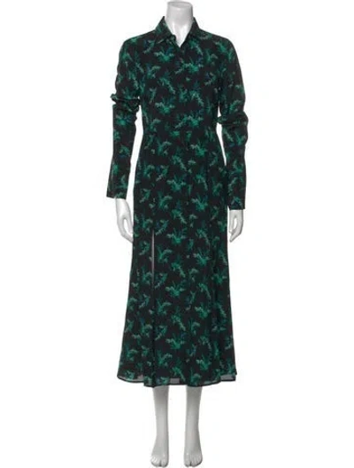 Pre-owned Les Rêveries Silk Long Dress In Black