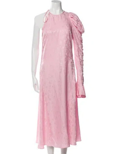 Pre-owned Les Rêveries Silk Long Dress W/ Tags In Pink