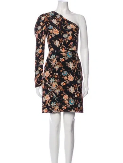 Pre-owned Les Rêveries Silk Mini Dress In Black