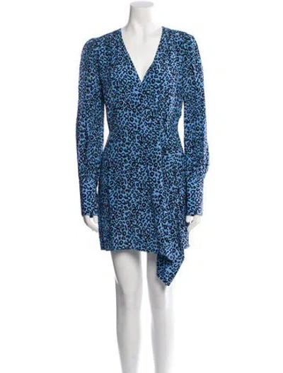 Pre-owned Les Rêveries Silk Mini Dress In Blue