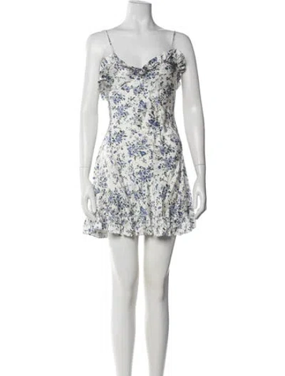Pre-owned Les Rêveries Silk Mini Dress In Purple
