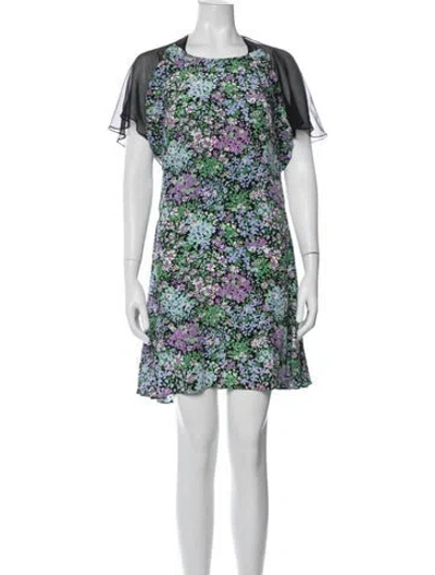 Pre-owned Les Rêveries Silk Mini Dress W/ Tags In Blue