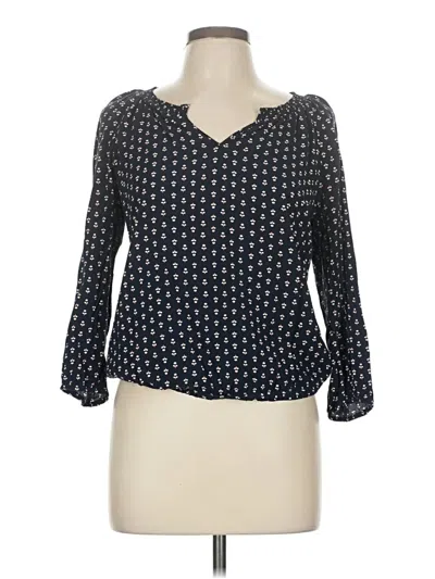 Pre-owned Les Serein 3/4 Sleeve Blouse In Black