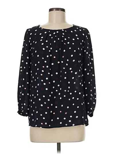 Pre-owned Les Serein 3/4 Sleeve Blouse In Black