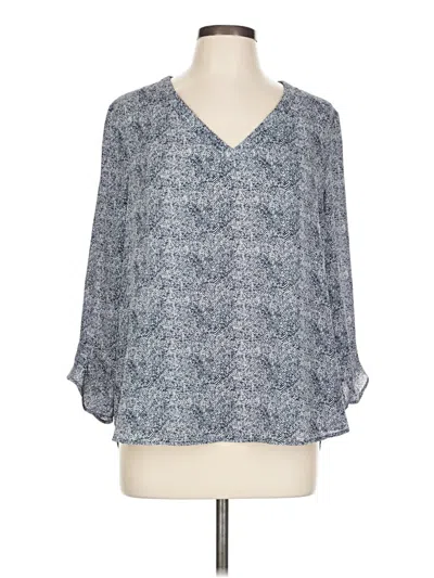 Pre-owned Les Serein 3/4 Sleeve Blouse In Blue