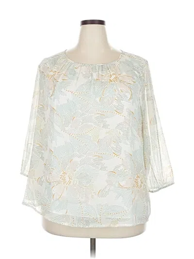 Pre-owned Les Serein 3/4 Sleeve Blouse In White