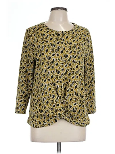 Pre-owned Les Serein 3/4 Sleeve Blouse In Yellow