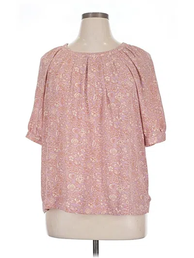 Pre-owned Les Serein 3/4 Sleeve T-shirt In Pink