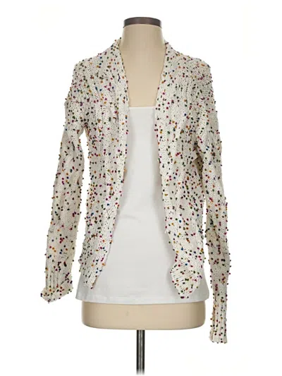 Pre-owned Les Serein Cardigan Sweater In White