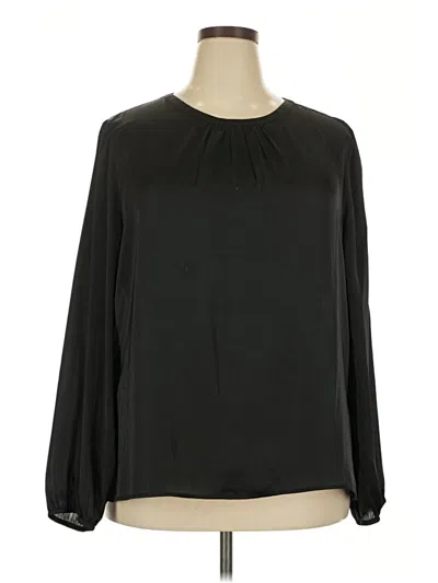 Pre-owned Les Serein Long Sleeve Blouse In Black