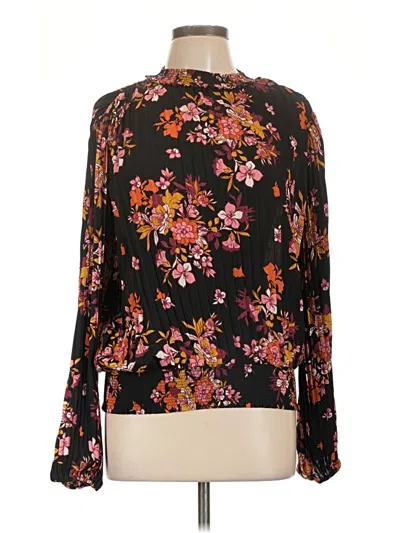 Pre-owned Les Serein Long Sleeve Blouse In Black