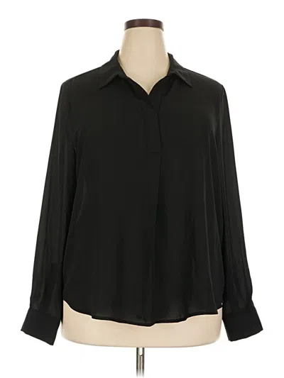 Pre-owned Les Serein Long Sleeve Blouse In Black