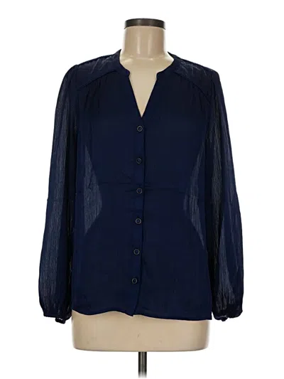 Pre-owned Les Serein Long Sleeve Blouse In Blue