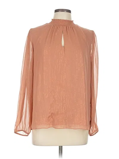 Pre-owned Les Serein Long Sleeve Blouse In Brown