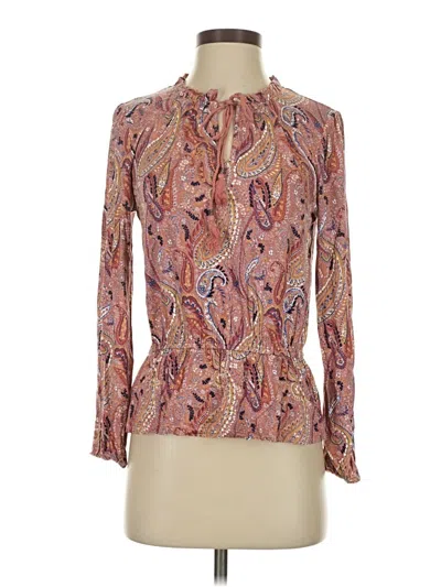 Pre-owned Les Serein Long Sleeve Blouse In Pink