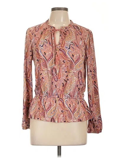 Pre-owned Les Serein Long Sleeve Blouse In Pink