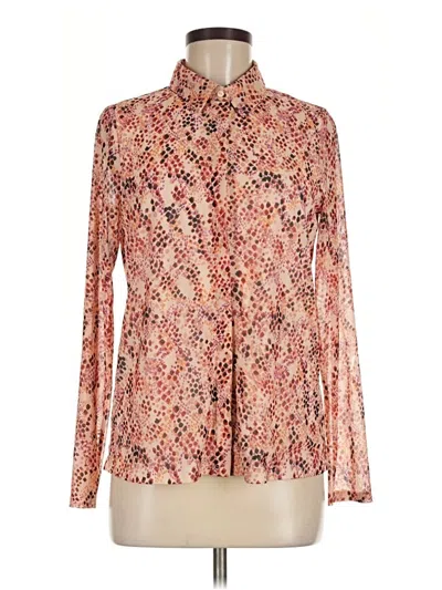 Pre-owned Les Serein Long Sleeve Blouse In Pink