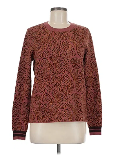 Pre-owned Les Serein Pullover Sweater In Burgundy
