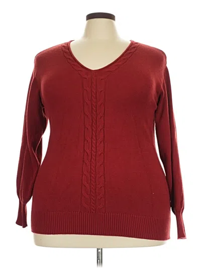 Pre-owned Les Serein Pullover Sweater In Burgundy