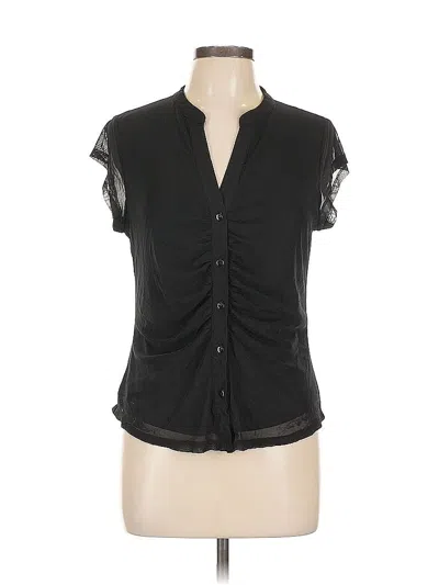 Pre-owned Les Serein Short Sleeve Blouse In Black