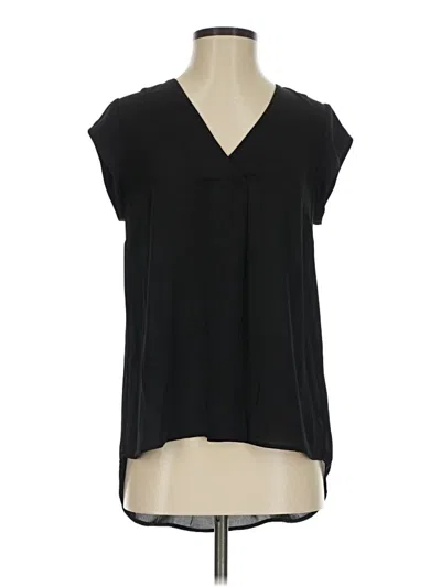 Pre-owned Les Serein Short Sleeve Blouse In Black