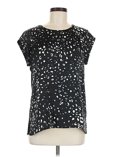 Pre-owned Les Serein Short Sleeve Blouse In Black