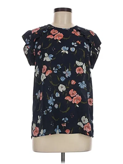 Pre-owned Les Serein Short Sleeve Blouse In Black