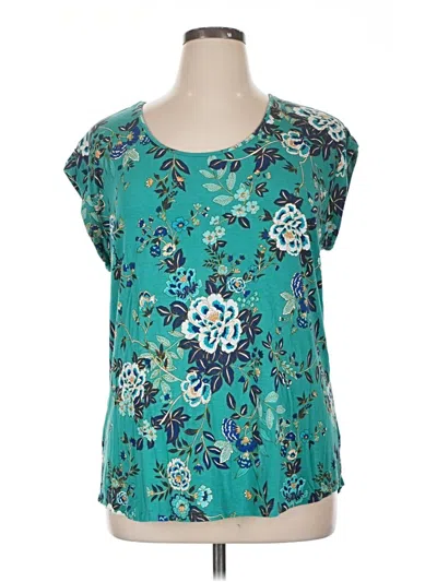 Pre-owned Les Serein Short Sleeve Blouse In Blue