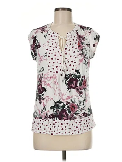 Pre-owned Les Serein Short Sleeve Blouse In Ivory