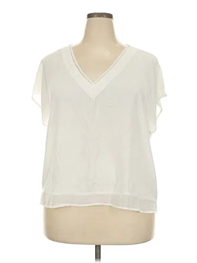 Pre-owned Les Serein Short Sleeve Blouse In Ivory