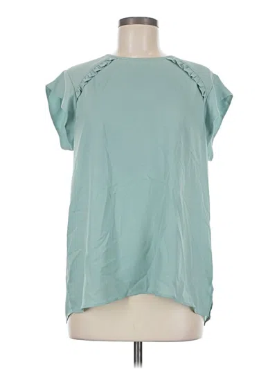 Pre-owned Les Serein Short Sleeve Blouse In Teal