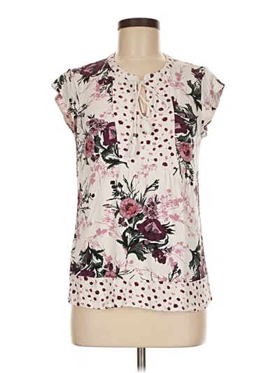 Pre-owned Les Serein Short Sleeve Blouse In White