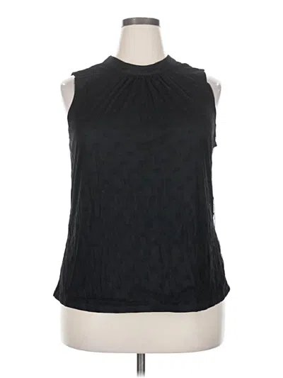 Pre-owned Les Serein Sleeveless Blouse In Black