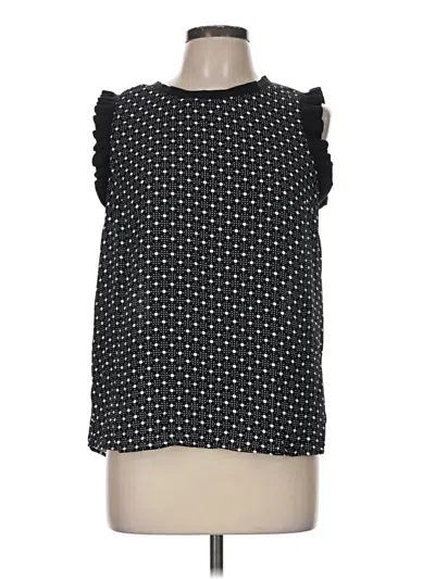 Pre-owned Les Serein Sleeveless Blouse In Black