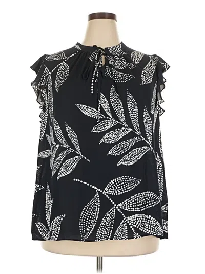Pre-owned Les Serein Sleeveless Blouse In Black