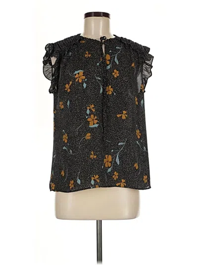 Pre-owned Les Serein Sleeveless Blouse In Black