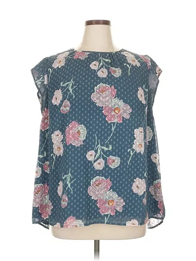 Pre-owned Les Serein Sleeveless Blouse In Blue