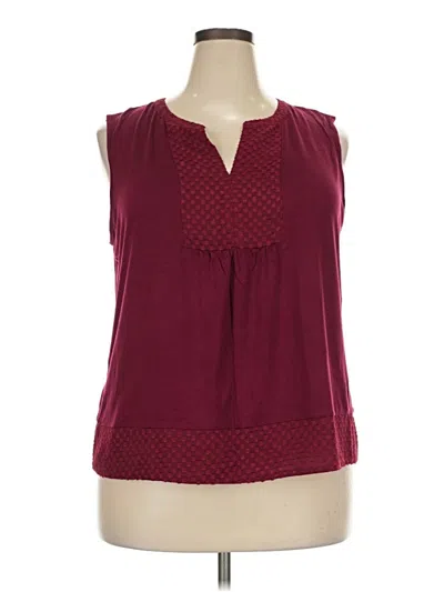 Pre-owned Les Serein Sleeveless Blouse In Burgundy