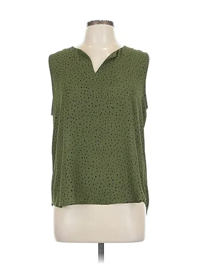 Pre-owned Les Serein Sleeveless Blouse In Green