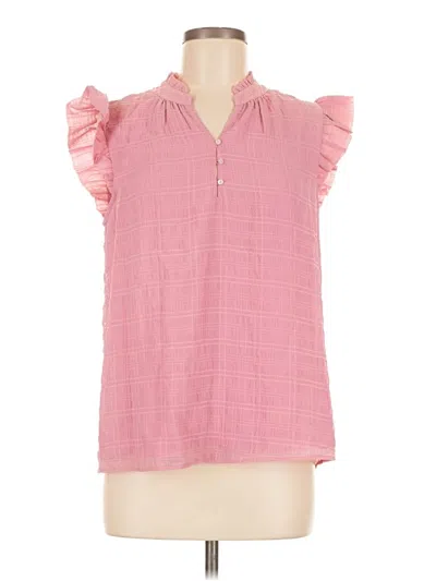 Pre-owned Les Serein Sleeveless Blouse In Pink
