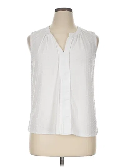 Pre-owned Les Serein Sleeveless Blouse In White