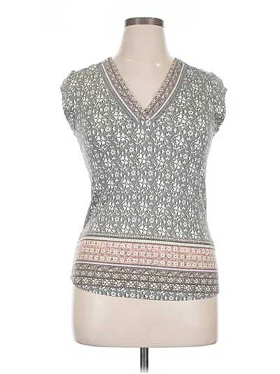 Pre-owned Les Serein Sleeveless Top Gray V-neck Tops
