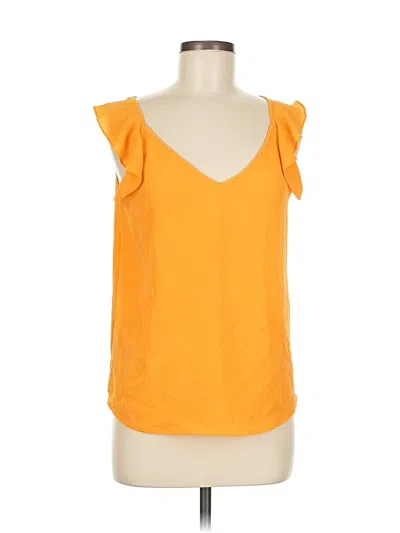 Pre-owned Les Serein Sleeveless Top Orange Sweetheart Neckline Tops
