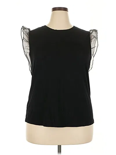 Pre-owned Les Serein Sleeveless T-shirt In Black