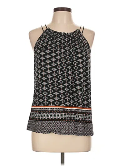 Pre-owned Les Serein Tank Top Black Halter Neckline Tops