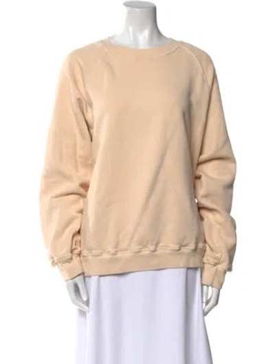 Pre-owned Les Tien Bateau Neckline Long Sleeve Sweatshirt In Neutral