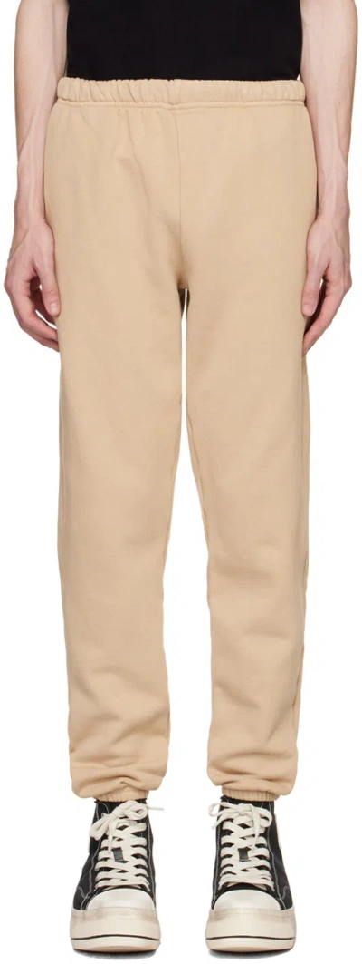 Les Tien Beige Classic Lounge Pants In Almond