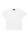 Les Tien Binded-neck Cotton T-shirt In White